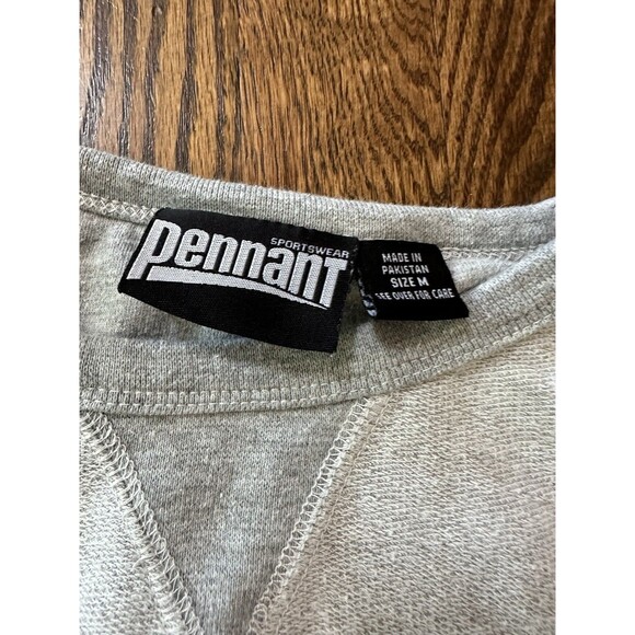 Pennant Spartan Sweatshirt Mens Medium Crewneck Race Light Gray Embroidered EUC - Picture 3 of 9